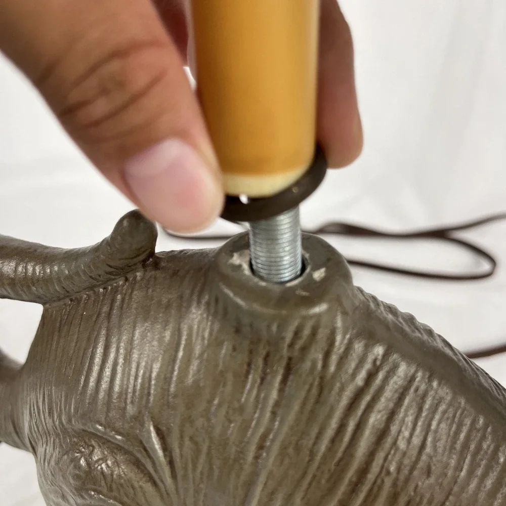Vintage Rare‎ Lamp Unique Ceramic Dinosaur Diplodocus NEEDS REPAIRS